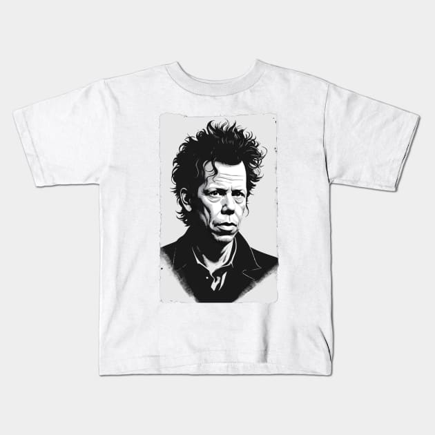 Tom Waits Kids T-Shirt by Moulezitouna